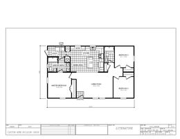 The 6110 ROCKETEER 4428 Floor Plan. This Manufactured Mobile Home features 3 bedrooms and 2 baths.