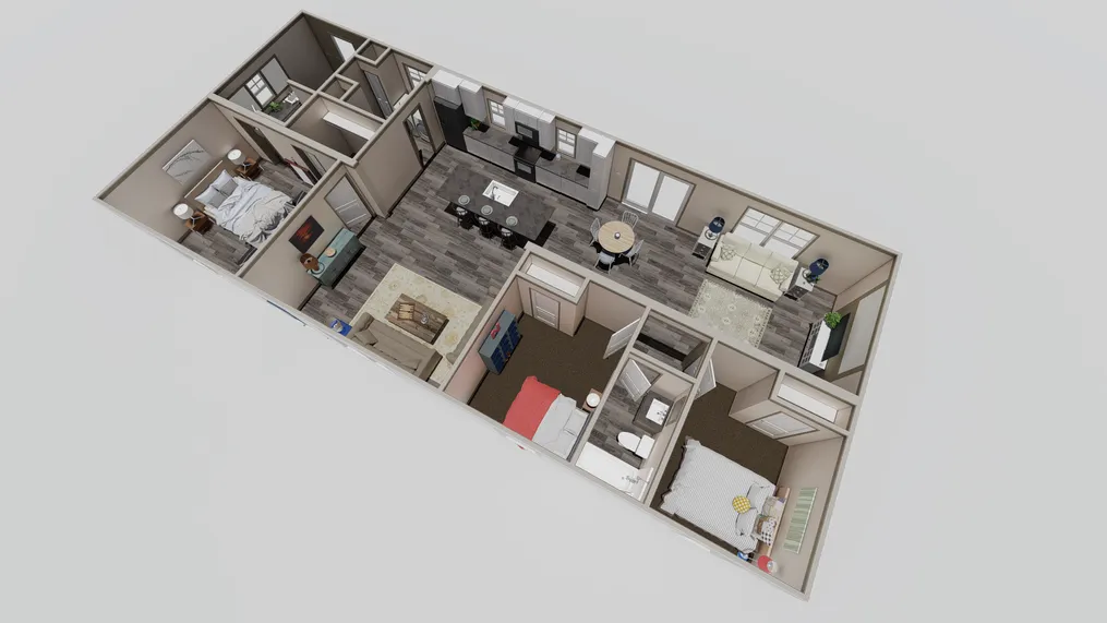 The ISABELLA Floor Plan. This Manufactured Mobile Home features 3 bedrooms and 2 baths.