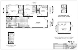 The ASTI 3628-236 Floor Plan. This Manufactured Mobile Home features 2 bedrooms and 1 bath.