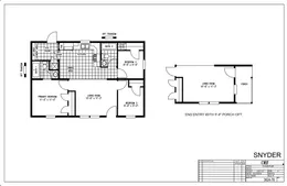 The SNYDER 3624-76 Floor Plan. This Manufactured Mobile Home features 3 bedrooms and 2 baths.