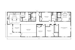The 1440 CAROLINA 4BR BELLE Floor Plan. This Manufactured Mobile Home features 4 bedrooms and 2 baths.