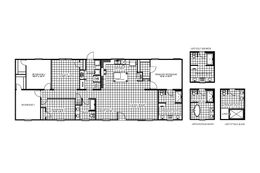 The FARM HOUSE BREEZE 72 Floor Plan. This Manufactured Mobile Home features 4 bedrooms and 2 baths.