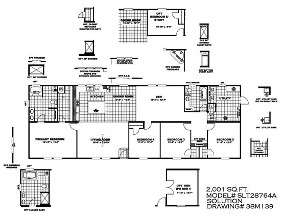 The ABSOLUTE VALUE Floor Plan. This Manufactured Mobile Home features 4 bedrooms and 2 baths.