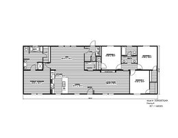The THE BREEZE Floor Plan. This Manufactured Mobile Home features 4 bedrooms and 2 baths.