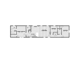 The THE ANNIVERSARY 16 Floor Plan. This Manufactured Mobile Home features 3 bedrooms and 2 baths.