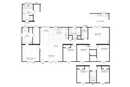 The THE KNIGHT Floor Plan. This Manufactured Mobile Home features 4 bedrooms and 2 baths.