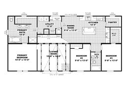 The THE ANNIVERSARY 2.0 Floor Plan. This Manufactured Mobile Home features 3 bedrooms and 2 baths.