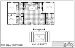 The ISLAND BREEZE Floor Plan. This Manufactured Mobile Home features 3 bedrooms and 2 baths.
