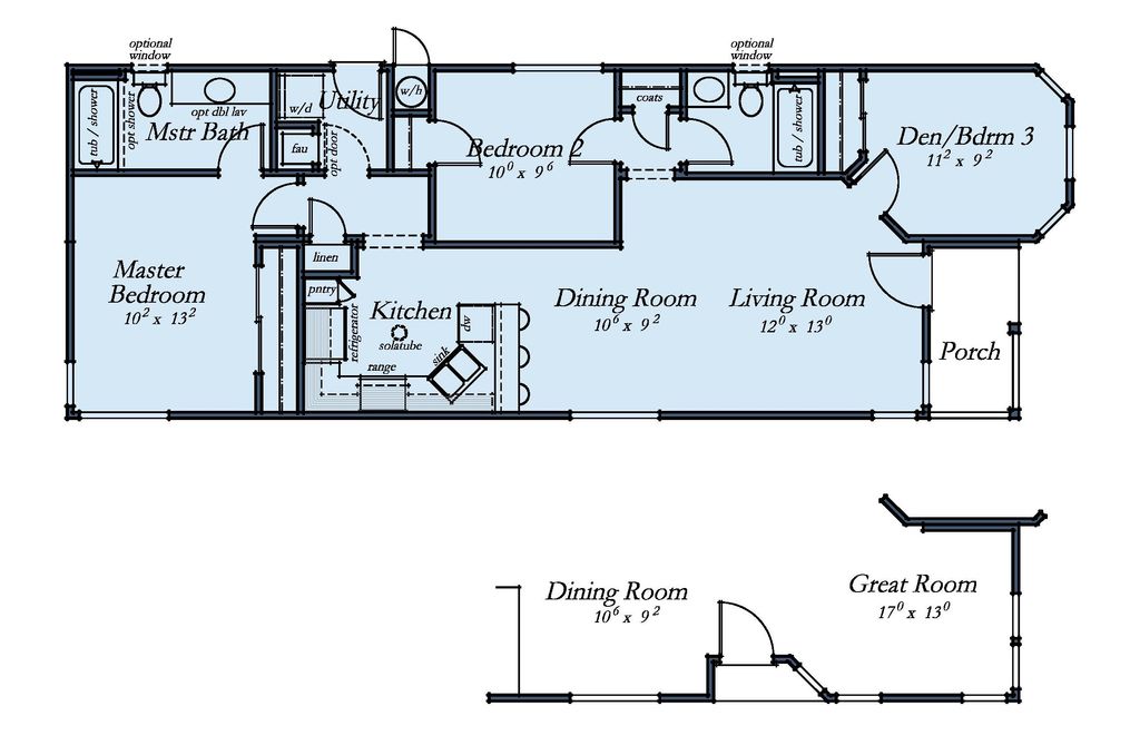 The MORRO BAY 20563-A Floor Plan. This Manufactured Mobile Home features 3 bedrooms and 2 baths.