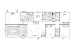 The THE HUXTON Floor Plan. This Manufactured Mobile Home features 4 bedrooms and 3 baths.
