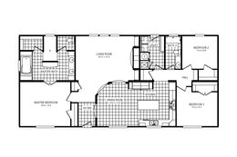 The 2095 HERITAGE Floor Plan. This Manufactured Mobile Home features 3 bedrooms and 2 baths.
