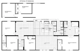 The THE MAVERICK Floor Plan. This Manufactured Mobile Home features 4 bedrooms and 2 baths.