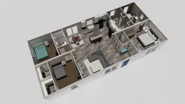 The AIMEE Floor Plan. This Manufactured Mobile Home features 3 bedrooms and 2 baths.