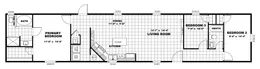 The CHALLENGER 16763B Floor Plan. This Manufactured Mobile Home features 3 bedrooms and 2 baths.