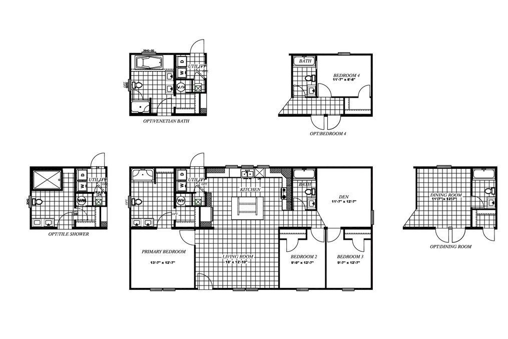 The NAVIGATOR Floor Plan. This Manufactured Mobile Home features 3 bedrooms and 2 baths.