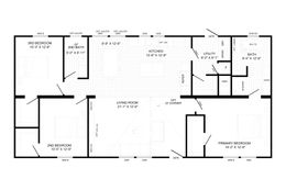 The THE HANSON Floor Plan. This Manufactured Mobile Home features 3 bedrooms and 2 baths.