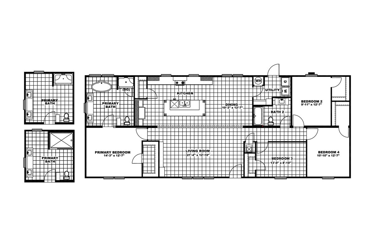 46EXC28684AH Floor Plan
