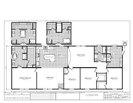 The 4710 ROCKETEER 7632 Floor Plan. This Manufactured Mobile Home features 4 bedrooms and 2 baths.