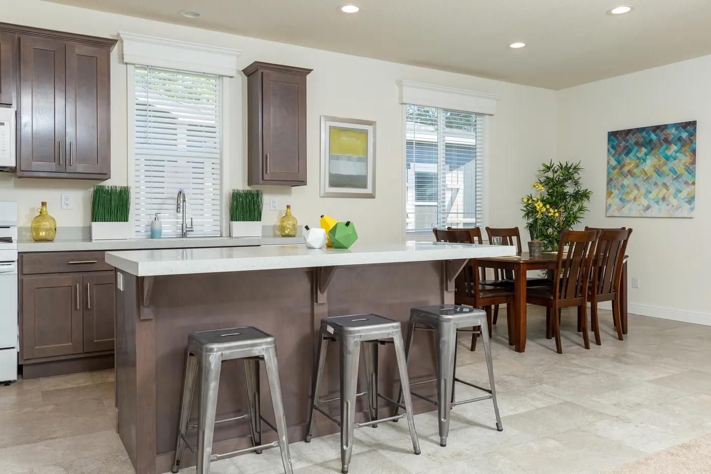 The FAIRPOINT 24564A Kitchen. This Manufactured Mobile Home features 4 bedrooms and 2 baths.