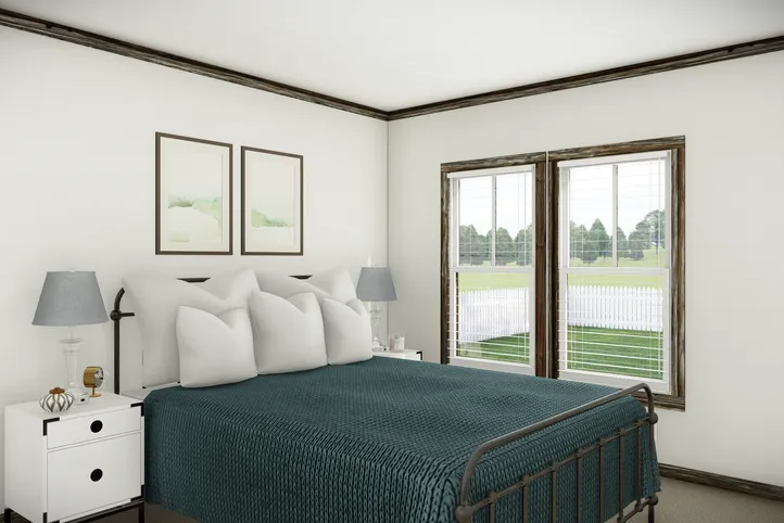 The THE SUMNER Bedroom. This Manufactured Mobile Home features 3 bedrooms and 2 baths.