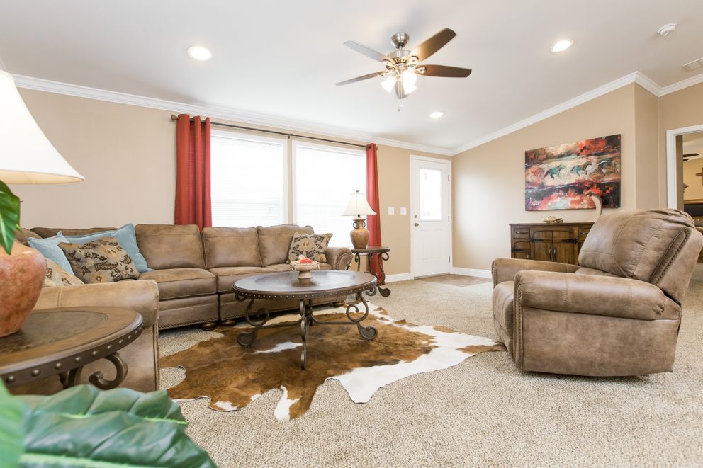 The K2776A Living Room. This Manufactured Mobile Home features 4 bedrooms and 2 baths.