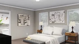 The THE FUSION 32H Master Bedroom. This Manufactured Mobile Home features 5 bedrooms and 3 baths.