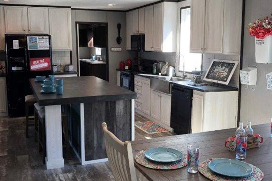 The THE MEADOWBROOK Kitchen. This Manufactured Mobile Home features 4 bedrooms and 2 baths.