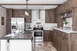 The HAWTHORNE Kitchen. This Manufactured Mobile Home features 3 bedrooms and 2 baths.