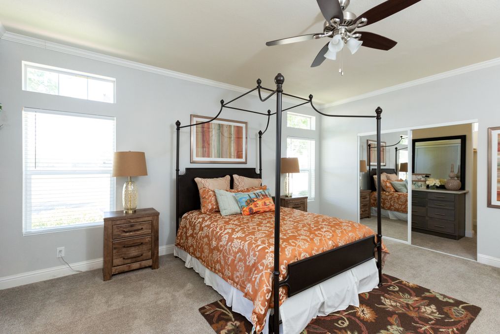 The GE662K Master Bedroom. This Manufactured Mobile Home features 4 bedrooms and 2 baths.