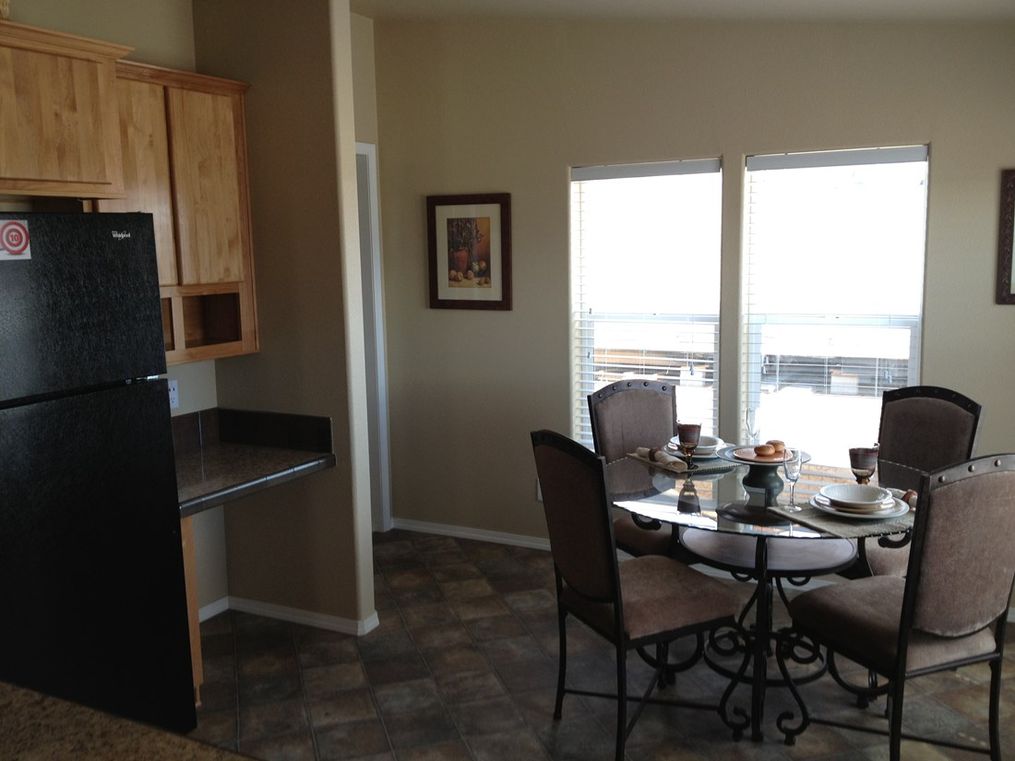 The 2848 MARLETTE SPECIAL Dining Room. This Manufactured Mobile Home features 3 bedrooms and 2 baths.
