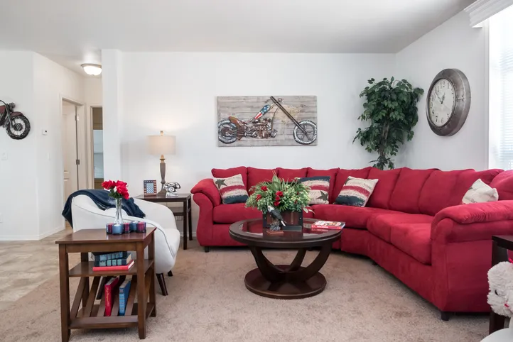 The K2760A Living Room. This Manufactured Mobile Home features 3 bedrooms and 2 baths.
