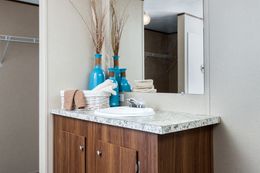 The VICTORY PLUS Primary Bathroom. This Manufactured Mobile Home features 3 bedrooms and 2 baths.