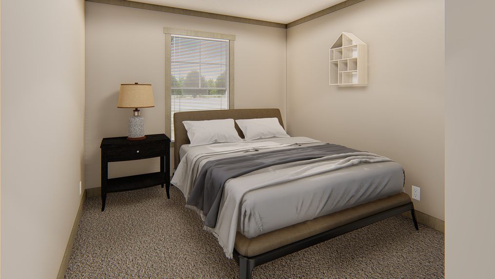 The FLETCHER Guest Bedroom. This Manufactured Mobile Home features 3 bedrooms and 2 baths.