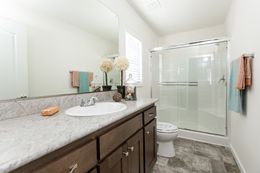 The FAIRPOINT 24463A Master Bathroom. This Manufactured Mobile Home features 3 bedrooms and 2 baths.