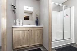 The GULF BREEZE Primary Bathroom. This Manufactured Mobile Home features 3 bedrooms and 2 baths.