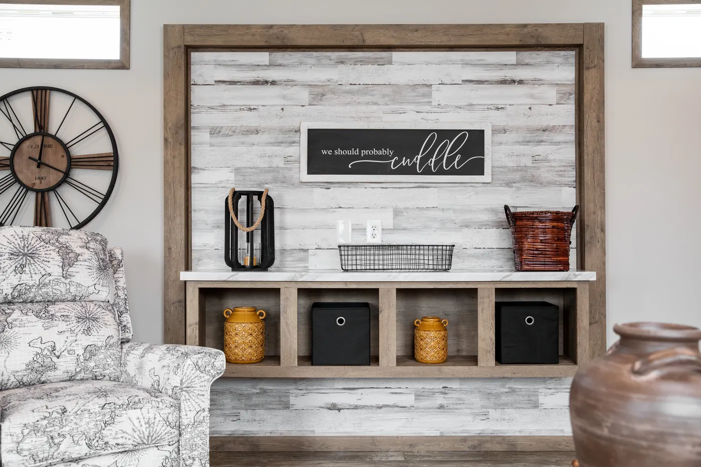 The THE MARION Living Room. This Manufactured Mobile Home features 3 bedrooms and 2 baths.