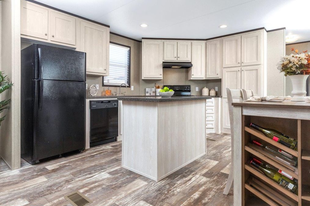 The CHALLENGER 16763B Kitchen. This Manufactured Mobile Home features 3 bedrooms and 2 baths.