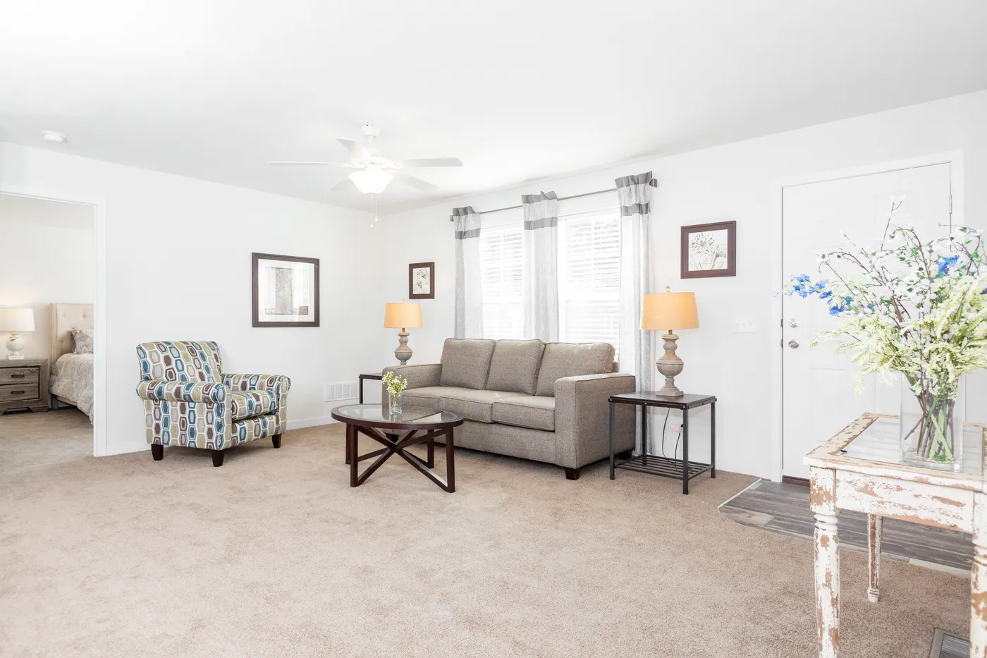 The SOMERSET DR 5228-MS012 SECT Living Room. This Manufactured Mobile Home features 3 bedrooms and 2 baths.