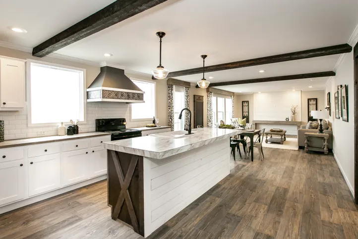 The FREEDOM FARM HOUSE  32X60 Kitchen. This Manufactured Mobile Home features 3 bedrooms and 2 baths.