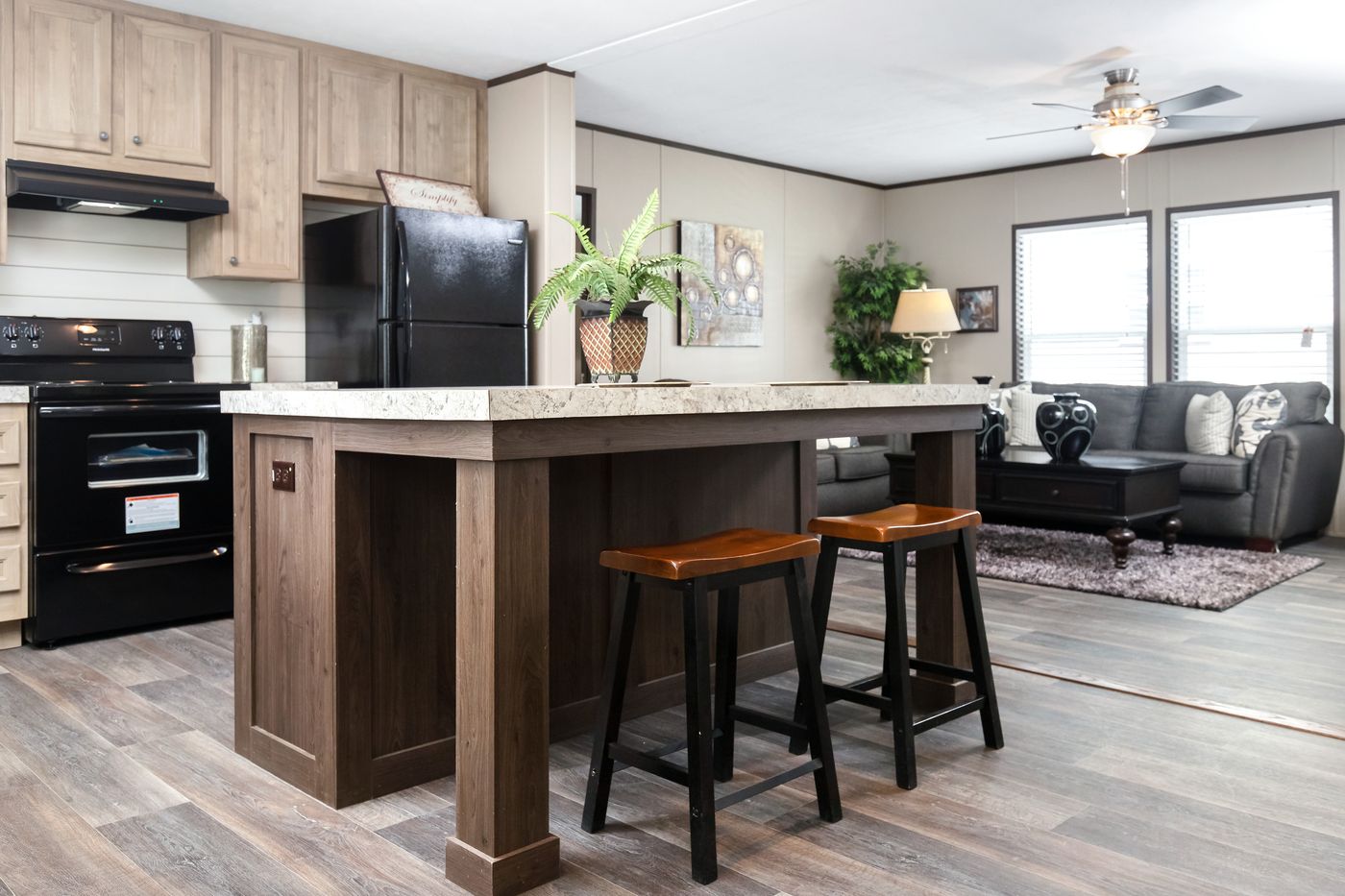 The PT 78 Kitchen. This Manufactured Mobile Home features 3 bedrooms and 2 baths.