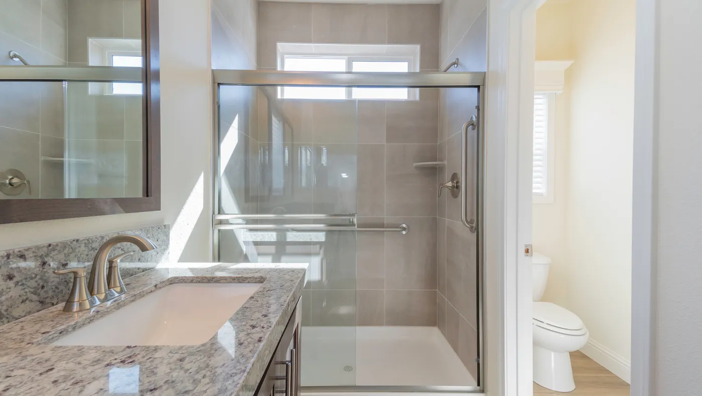 The CORONADO 2452G Primary Bathroom. This Manufactured Mobile Home features 3 bedrooms and 2 baths.
