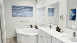 The K2750A Primary Bathroom. This Manufactured Mobile Home features 3 bedrooms and 2 baths.