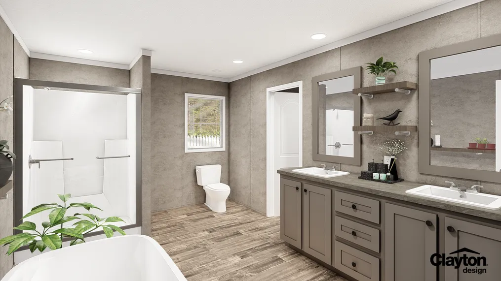 The THE FUSION 32B Master Bathroom. This Manufactured Mobile Home features 4 bedrooms and 2 baths.