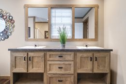 The AMELIA Primary Bathroom. This Manufactured Mobile Home features 4 bedrooms and 2 baths.