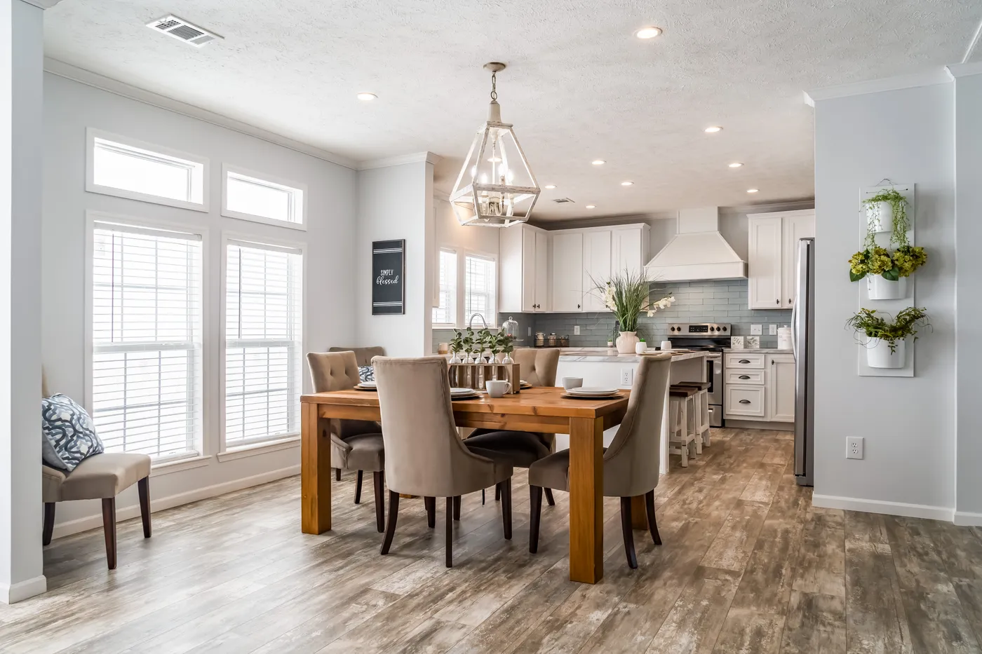 The THE INGRAM Dining Room. This Manufactured Mobile Home features 3 bedrooms and 2 baths.
