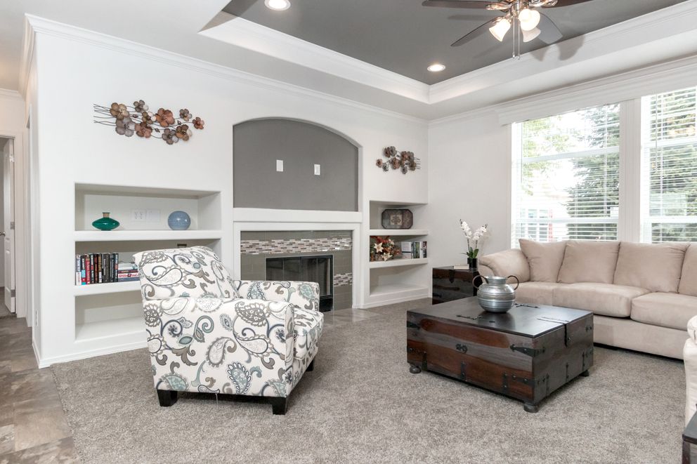 The K3060A Living Room. This Manufactured Mobile Home features 3 bedrooms and 2 baths.