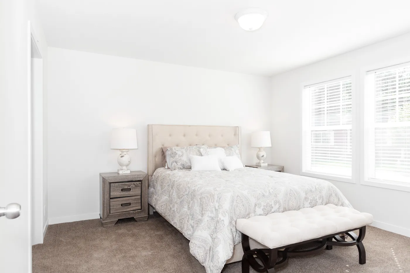 The SOMERSET DR 5228-MS012 SECT Primary Bedroom. This Manufactured Mobile Home features 3 bedrooms and 2 baths.