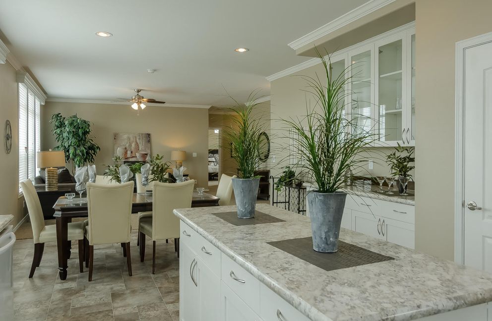 The TRANQUILITY TR3062A Kitchen. This Manufactured Mobile Home features 3 bedrooms and 2 baths.
