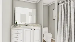 The 926 ADVANTAGE PLUS 7616 Master Bathroom. This Manufactured Mobile Home features 3 bedrooms and 2 baths.