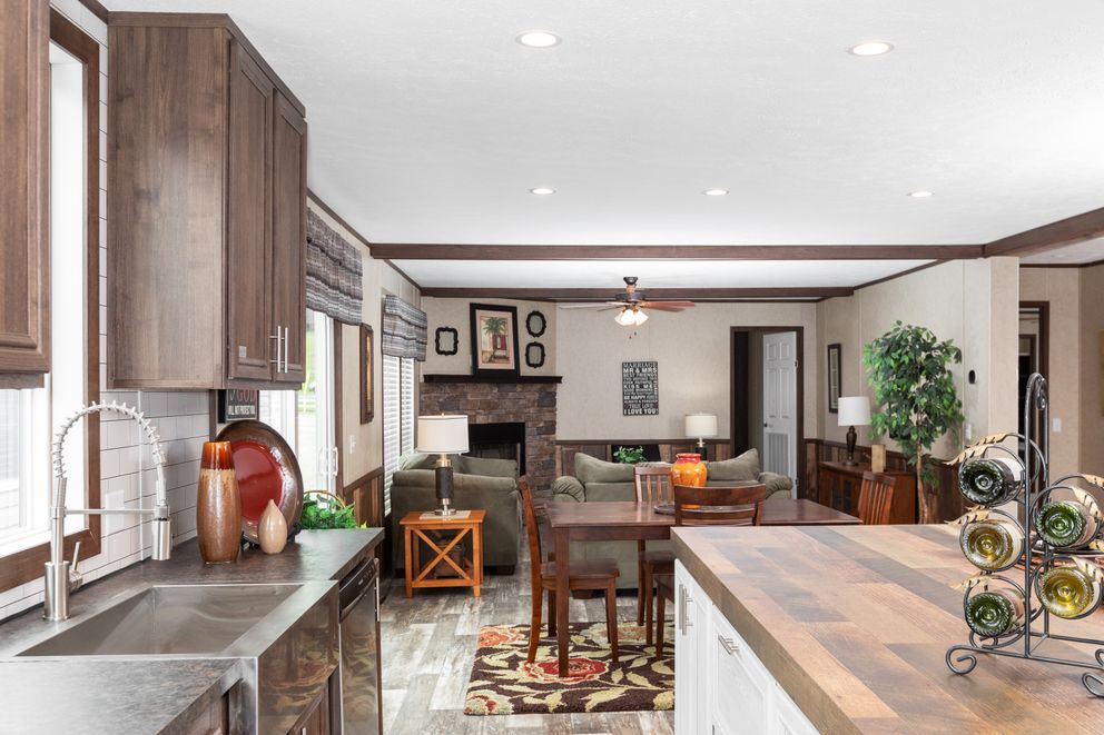 The THE RIVERWAY Kitchen. This Manufactured Mobile Home features 4 bedrooms and 2 baths.